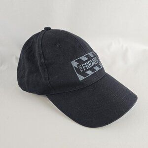 TGI Fridays Hat Men Adjustable Strapback Black Employee Replacement Baseball Cap